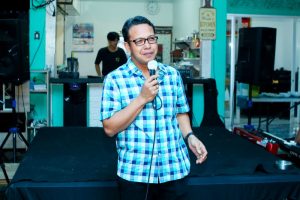 Kepala polsek Gambiran Polresta Banyuwangi, AKP Badrudin Hidayat Hadiri  undangan acara Halal Bihalal Dewan Pengurus ormas Balawangi