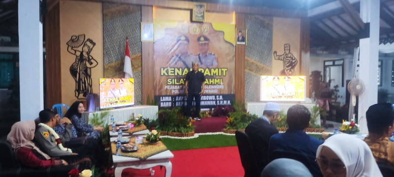 Acara Kenal Pamit Dan Silaturahmi Pejabat Pimpinan Kapolsek Glenmore Polresta Banyuwangi