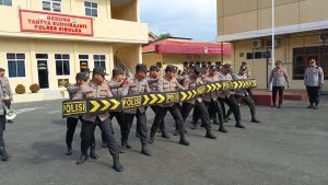Kapolres Sibolga Pimpin Simulasi Ton Dalmas, Hadapi Unjuk Rasa