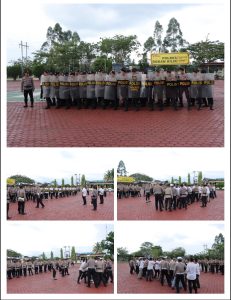 Polres Rohil Gelar Latihan Dalmas Jaga Kamtibmas Menjelang May Day 2025