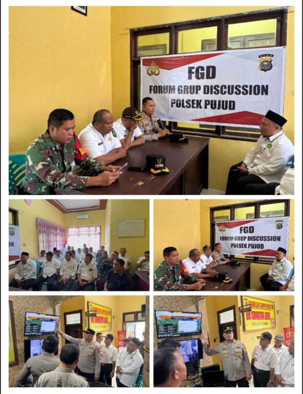 Kapolsek Pujud Polres Rohil Gelar FGD, Mengajak Peran Serta Cegah Karhutla dan Ingatkan Sanksi Hukum Bagi Pelaku