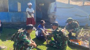 Satgas Yonif 641/Bru Lakukan Yankes Keliling Bagi Masyarakat Distrik Bolakme