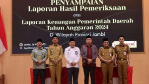 Ahmad Jani Ketua DPRD Sarolangun Menghadiri Langsung Penyampaian Laporan Hasil Pemeriksaan (LHP) Anggaran 2024