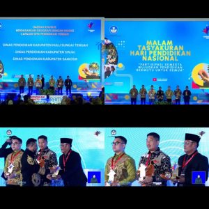 Malam Tasyakuran Hardiknas 2025, Samosir Dapat Penghargaan dari Kemendikdasmen