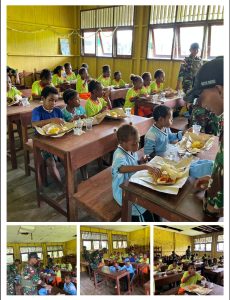 Belajar dengan Riang dan Bergembira, Satgas Yonif 641/Bru Laksanakan Kegiatan Sosial Dan Edukatif di SDN Muaranawa