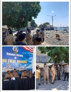POS TNI AL MUNCAR GELAR RAKOR PENANGANAN SAMPAH