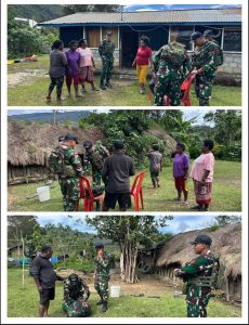 Interaksi Langsung dengan Masyarakat, Satgas Yonif 641/Bru Laksanakan Kegiatan Anjangsana Ke Kampung Bolakme