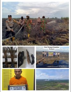 Gerak Cepat Polsek Kubu Polres Rohil, Amankan Seorang Petani Diduga Membakar Lahan Sepuluh Ha*