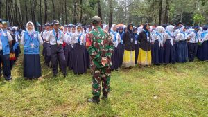 *Koramil 0825/20 Songgon Berikan Materi Wasbang Dan PBB Kepada 600 Peserta Jumbara PMR VII Kabupaten Banyuwangi*