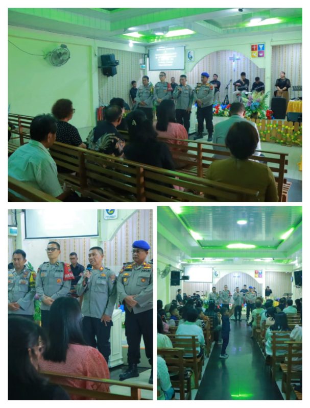 Personil Polres Sibolga Laksanakan Minggu Kasih Di Gereja GPDI Sibolga, Lapor Aksi Premanisme
