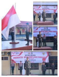 Waka Polres Sibolga Pimpin Upacara Hari Lahir Pancasila Di Mapolres Sibolga