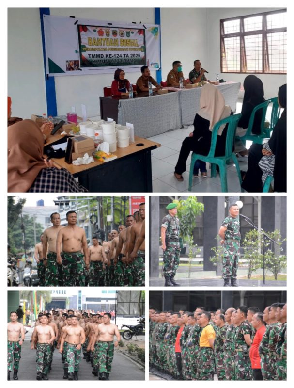 Semangat Pagi Korem 031/Wira Bima , Apel dipimpin Danrem, Dilanjutkan Jalan Sehat 3.2 Km