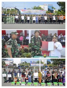 Danrem 031 Wira Bima Tutup Pelaksanaan TMMD ke-124 tahun 2025 di Wilayah Kodim 0303/Bengkalis di halaman batin betuah kantor camat mandau