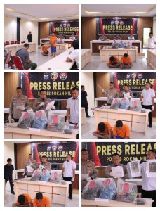 Kapolres Rohil Press Release Kurang dari 1 X 24 Jam Polsek Pujud Berhasil Tangkap Tersangka Pembunuhan Buang Mayat ke Bekoan