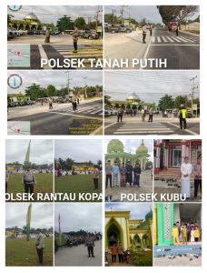 Polres Rohil bersama Polsek Jajaran, Pengamanan Shalat Id 1446 H, Situasi Aman dan Kondusif