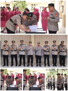 Sertijab Kapolsek jajaran di pimpin langsung oleh Kapolres Rohil AKBP Isa Imam Syahroni SIK.MH