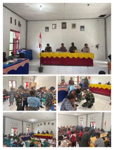 Satgas Pamtas Pos Nilulat Bantu Kegiatan Posyandu di Desa Tubu