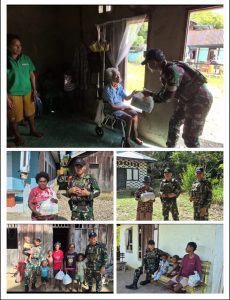 Sentuhan Hati di Tanah Papua, Satgas Yonif 642/Kps Berikan Sembako Untuk Warga