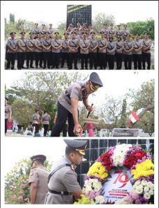 *Kapolresta Banyuwangi Pimpin Ziarah Rombongan di TMP Wisma Raga Satria*