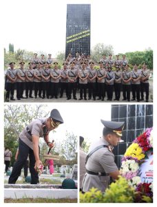 *Kapolresta Banyuwangi Pimpin Ziarah Rombongan di TMP Wisma Raga Satria*