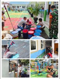*Tumbuhkan Semangat Belajar Sejak Dini, Korem 051/Wijayakarta dan Masyarakat Gelar Karya Bhakti di TK Kartika X-16 Mampang, Jakarta Selatan*