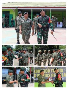 Satgas Pamtas RI–Malaysia Pos Kotis Terima Kunjungan Panglima 31 Bgd Brigedier Jeneral Azman Bin Md Zain*