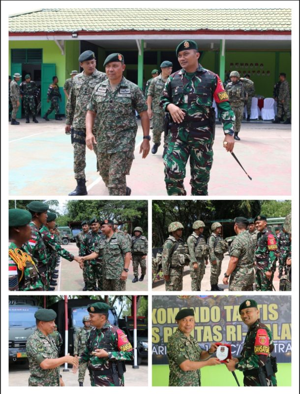 Satgas Pamtas RI–Malaysia Pos Kotis Terima Kunjungan Panglima 31 Bgd Brigedier Jeneral Azman Bin Md Zain*