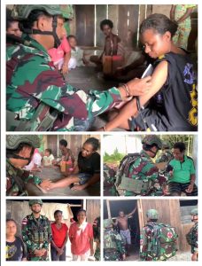 Sentuhan Kecil Untuk Kesehatan Warga, Ini Yang Dilakukan Satgas Yonif 642/Kps