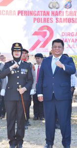 Bupati Samosir Hadiri Upacara HUT Bhayangkara ke-79 Bersama Forkopimda