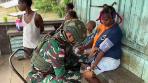 Wujud Kepedulian Terhadap Kesehatan Masyarakat, Satgas Yonif 642/Kps Laksanakan Yankes
