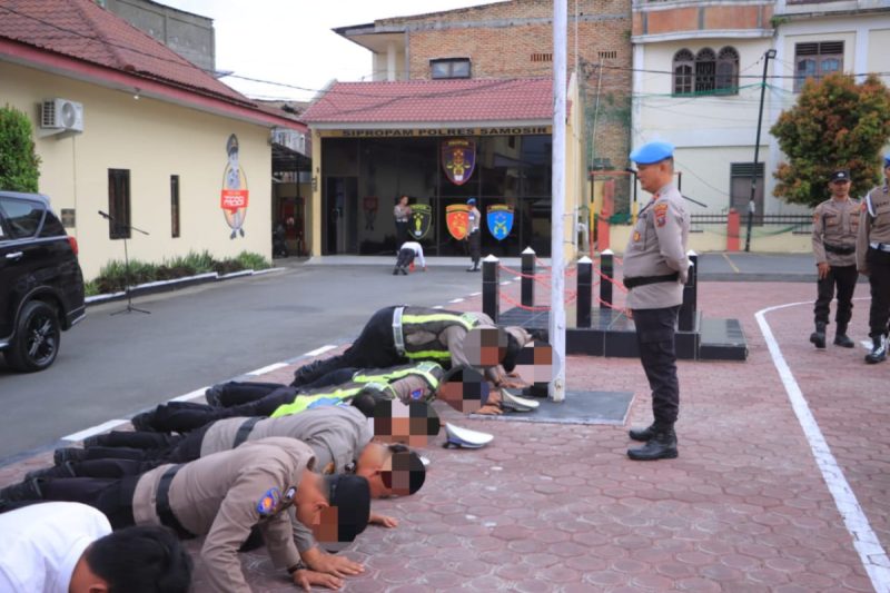 Polres Samosir Gelar Gaktibplin, 10 Personel Terindikasi Judi Online