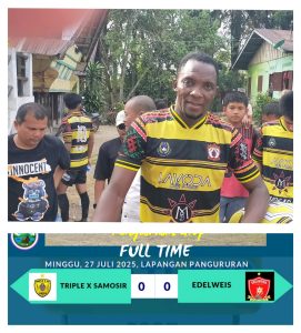 Derby Simanindo Berakhir Imbang, Triple X FC vs Edelweys FC Saling Gempur Tanpa Gol