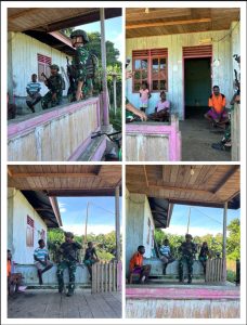Satgas Yonif 642/Kps Laksanakan Komsos di Kampung Masyeta