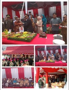 HUT Bhayangkara ke-79, di hadirin Bupati Bengkalis ibu KASMARNi beserta suami tercinta