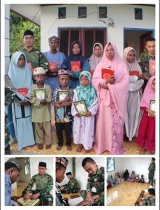 Tingkatkan Semangat Anak-Anak, Satgas Yonif 642/Kps Ajarkan Anak Papua Mengaji