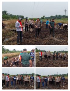 Kapolsek Rantau Kopar, Polres Rohil, laksanakan Kegiatan Penanaman Jagung 1 Juta Hektare