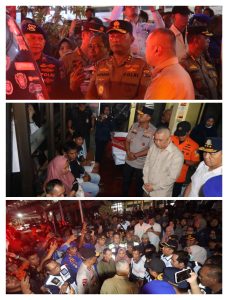 *Kapolda Jatim Dampingi Menhub, dan Kakorpolairud Tinjau Korban KMP Tunu Pratama Jaya di Ketapang Banyuwangi*