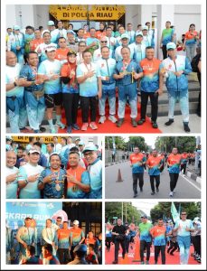 Danrem 031/Wira Bima Hadiri Gelaran Riau Bhayangkara RUN 2025 Bersama Kapolri