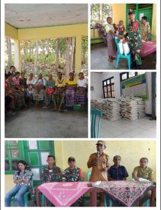 Penyaluran Beras Bulog di Desa Manamas oleh Satgas Pamtas RI – RDTL