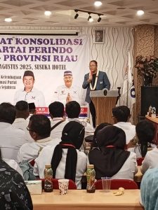 RAPAT KONSOLIDASI PARTAI PERINDO SE-PROVINSI RIAU DI HOTEL SUSUKA DURI