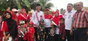 Bupati H Hurmin Apresiasi kegiatan Karnaval yang diselenggarakan Kades Sei.Baung memperingati HUT RI Ke.80