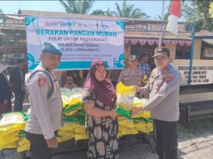 Polsek Panai Tengah Salurkan 2 Ton Beras Lewat Gerakan Pangan Murah