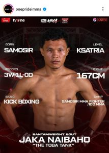 “The Toba Tank”, Jaka Maruba Naibaho Petarung MMA Asal Samosir yang Tangguh