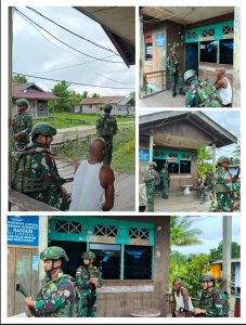 Satgas Yonif 642/Kapuas Pos Kamundan Laksanakan Komsos dengan Masyarakat Kamundan