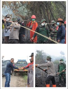 Kapolres Rohil bersama Wakil Bupati Rokan Hilir dan Dandim 0321 Rohil Kembali Cek Karhutla di Kubu