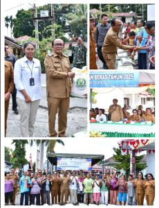 Wakil Bupati Samosir Salurkan Bantuan Pangan Beras CPP Bagi Masyarakat Kurang Mampu
