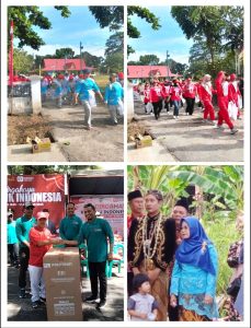 Acara Dirgahayu RI ke 80 tepat di kantor kecamatan  Pinggir, di meriahkan ratusan masyarakat