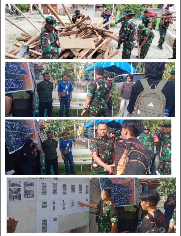 Pulihkan Aktivitas Warga, TNI AD Kerahkan Personel Bersihkan Puing Gempa Poso*