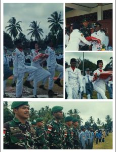 Dengan Latihan Keras, Putra Putri Binaan Satgas Yonif 763 Berhasil Kibarkan Bendera Merah Putih