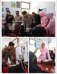 Polresta Banyuwangi Bagikan Makan Bergizi Gratis ke Sejumlah Sekolah*